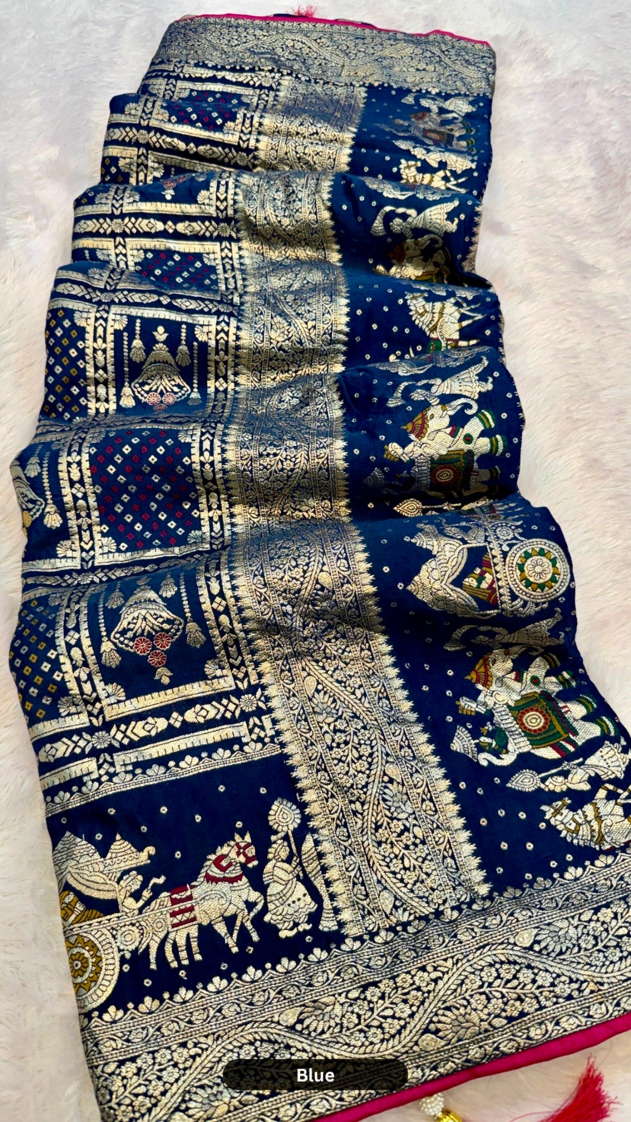 “राजशाही” Gharchola Saree (Dola Silk)