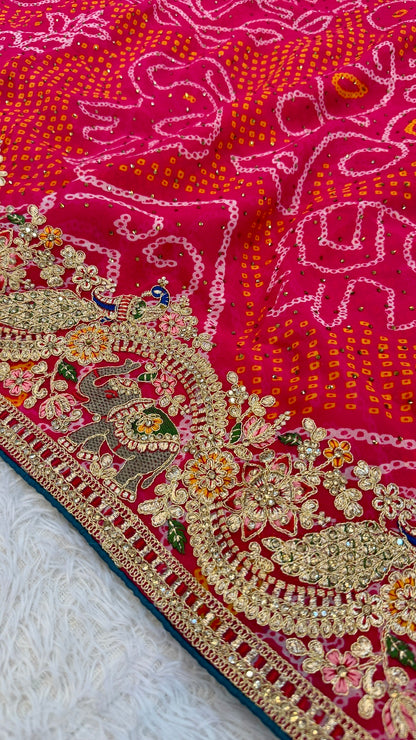 Premium Rajasthani Gharchola Bandhani Saree