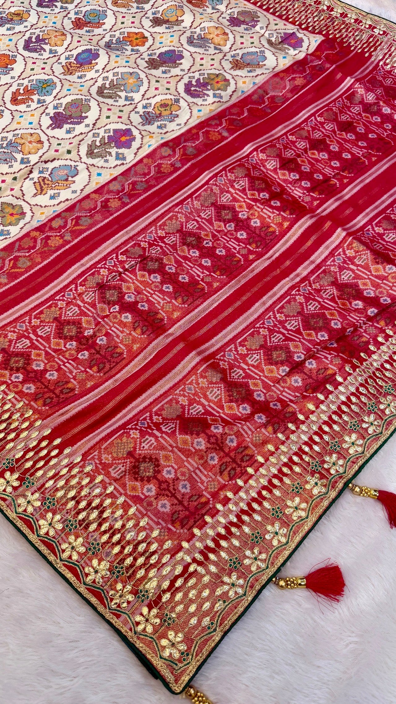 Tradition Patola Saree with Heavy Border