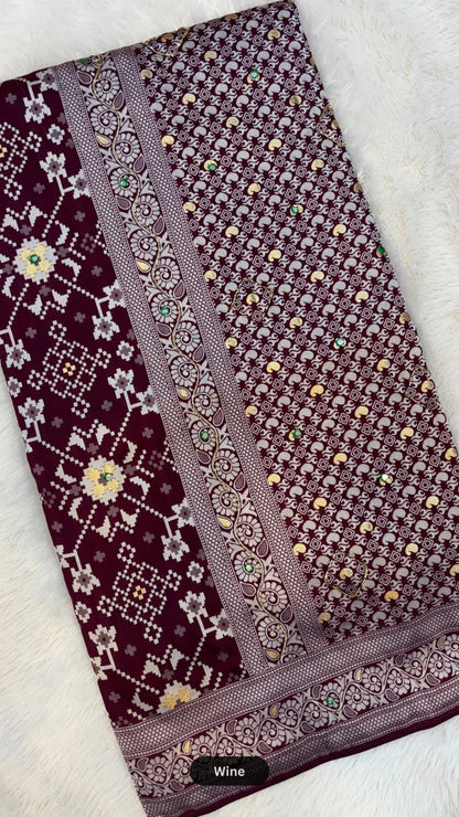 Patola Saree With Handwork