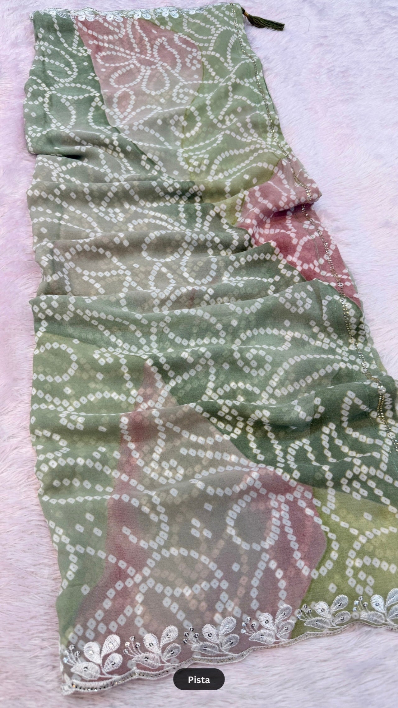 Bollywood Bandhani Saree (Pure Chiffon)