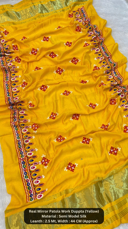 Real Mirror Patola Work Duppta (199+ Original Mirror)