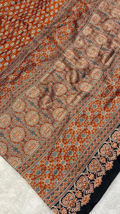 Summer Special Ajrakh Collection Saree (102)