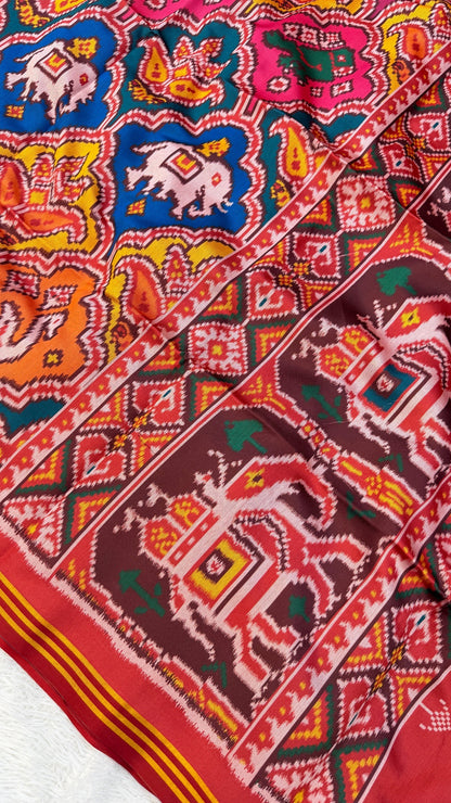 New Semi Ikkat Patola Saree with Beautiful Tussle Vol.2