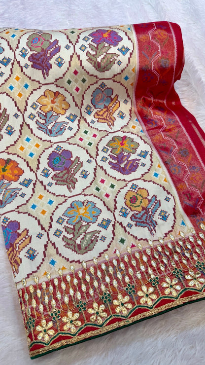 Tradition Patola Saree with Heavy Border