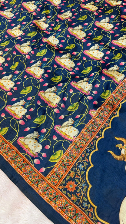 Tusser Silk Kalamkari Saree Vol.15