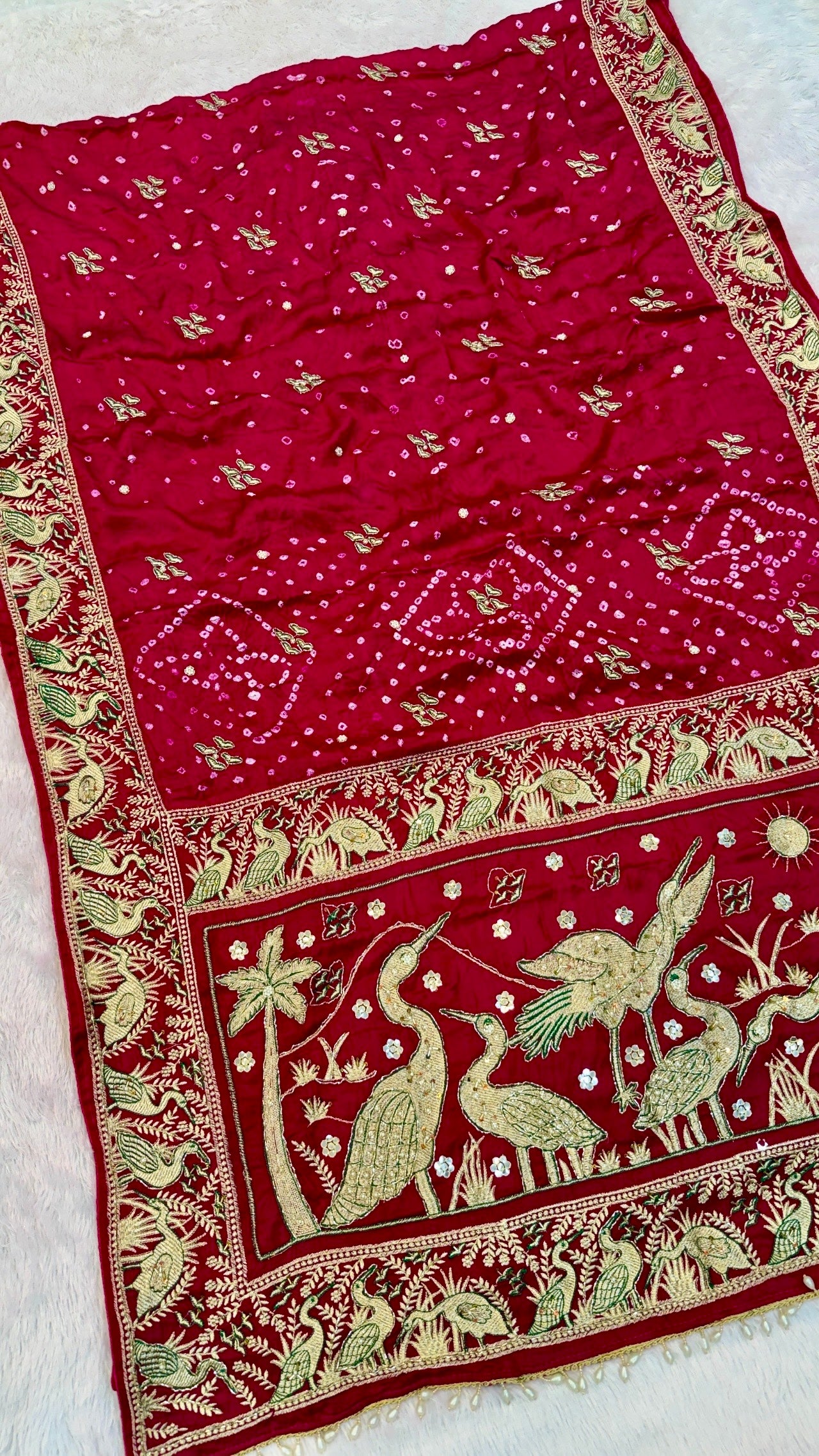 Designer Handwork Pure Gaji Bandhani