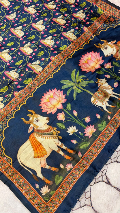 Tusser Silk Kalamkari Saree Vol.15