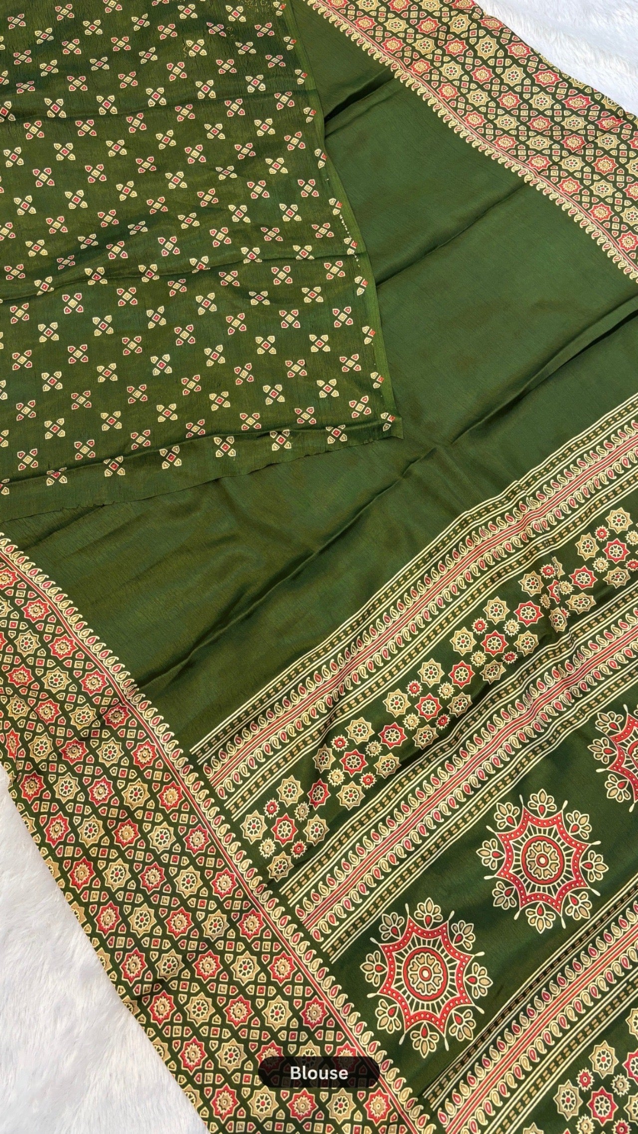Budget Friendly Ajrakh Saree