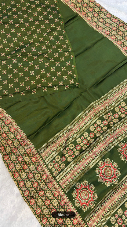 Budget Friendly Ajrakh Saree