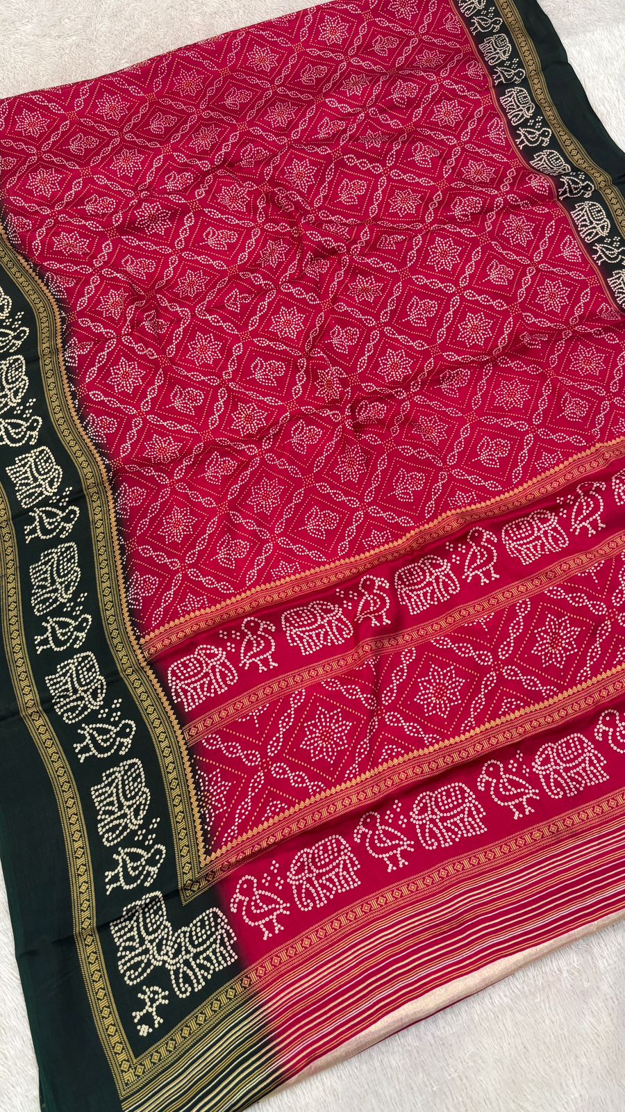 Patola x Gharchola Border Semi Silk Saree