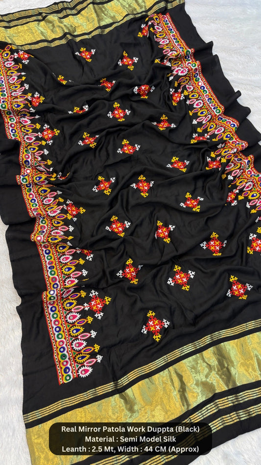 Real Mirror Patola Work Duppta (199+ Original Mirror)