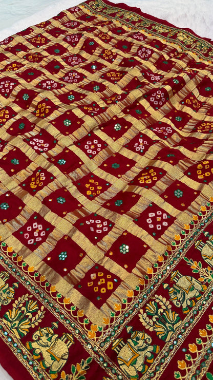 Traditional Gharchola Saree (C.)