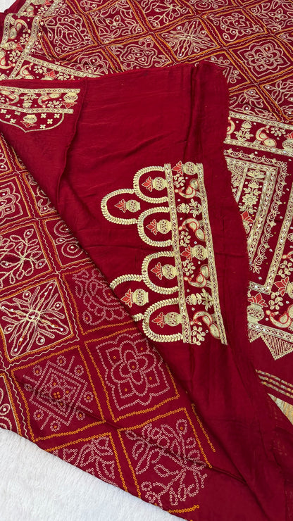 Traditional Gharchola Saree - 3022