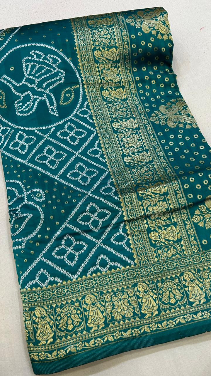 Lakhanavi Bandhani Saree