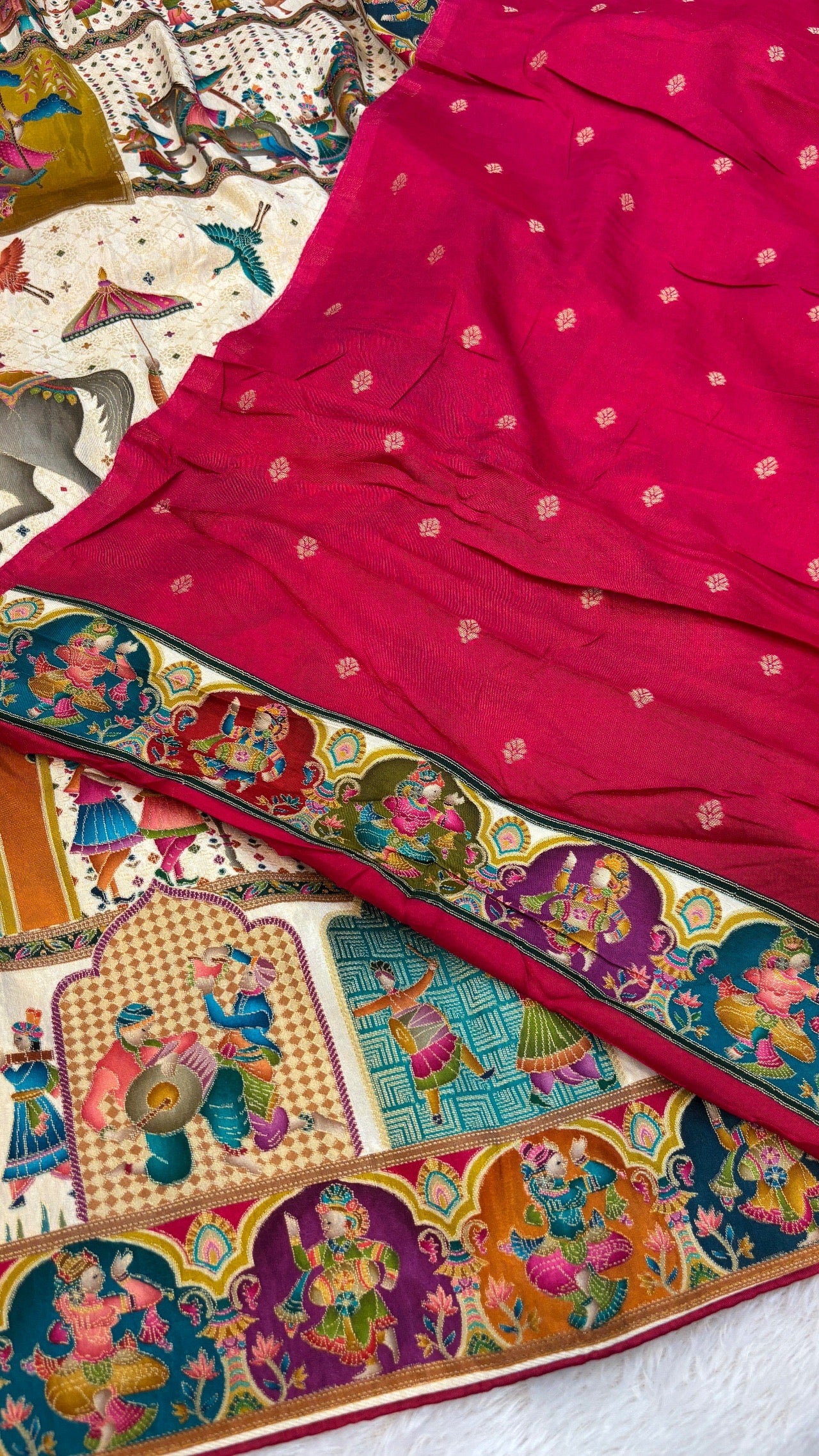 Pure Hand Weaving Kalamkari Saree