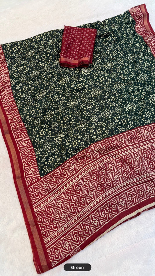 Patola X Mul Cotten Saree