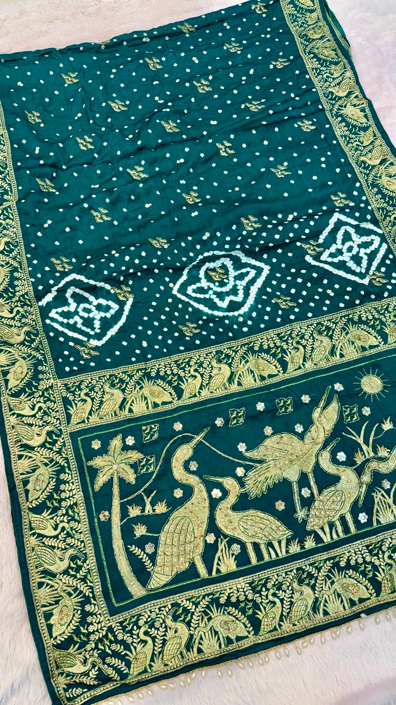 Designer Handwork Pure Gaji Bandhani