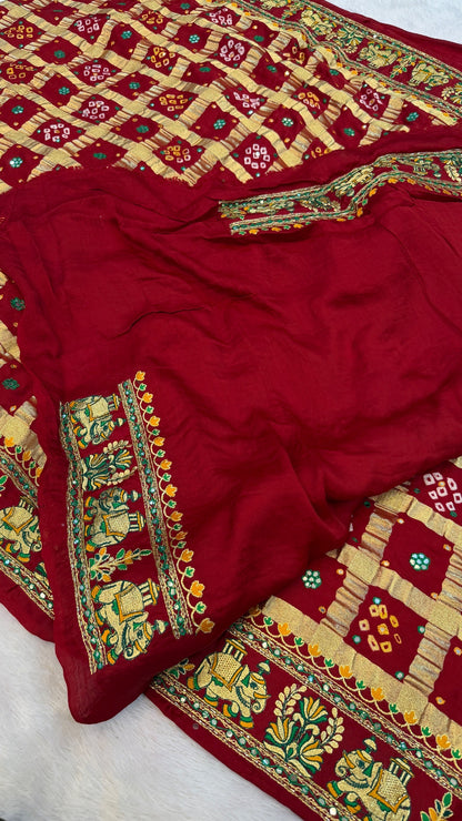 Traditional Gharchola Saree (C.)