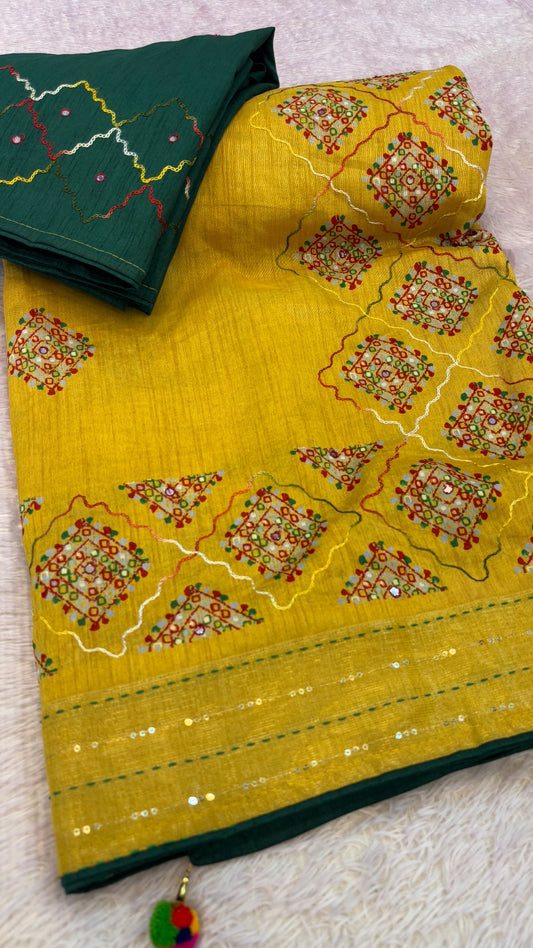 Professional Kutchi Saree with Heavy Blouse Vol.2