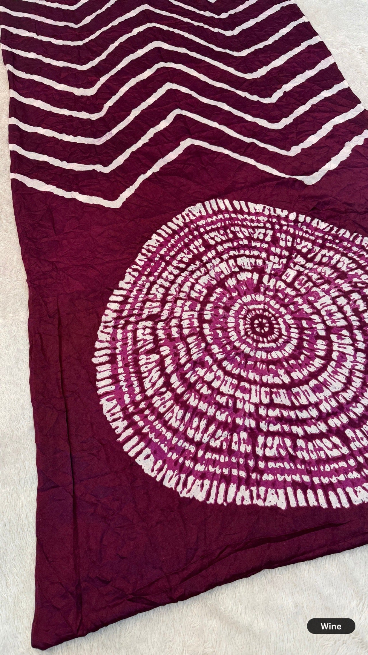 Shibori Lehariya Crush Saree