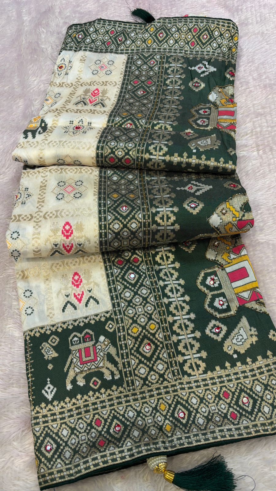 Soft Silk Handwork Patola Saree