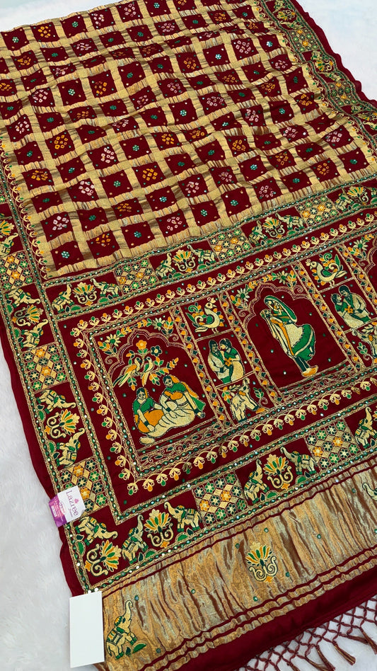 Traditional Gharchola Saree (F.)