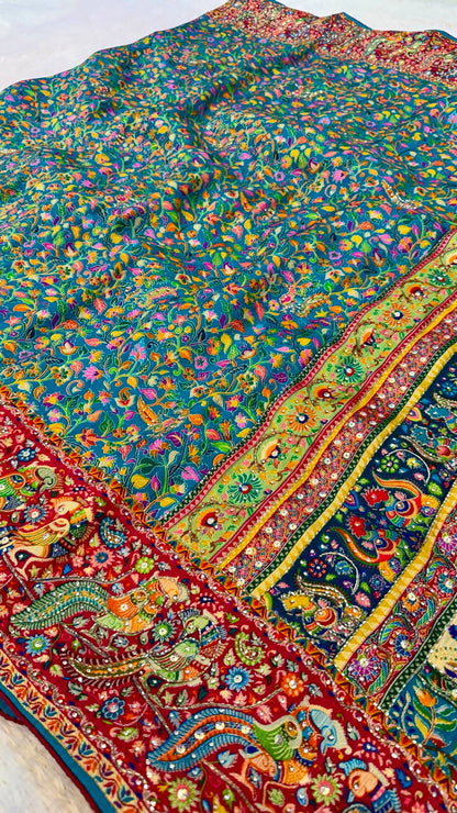 Pure Kalamkari Real Handwork Saree (1)