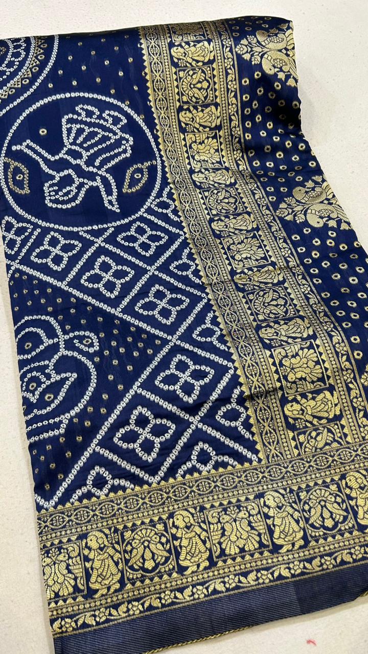 Lakhanavi Bandhani Saree