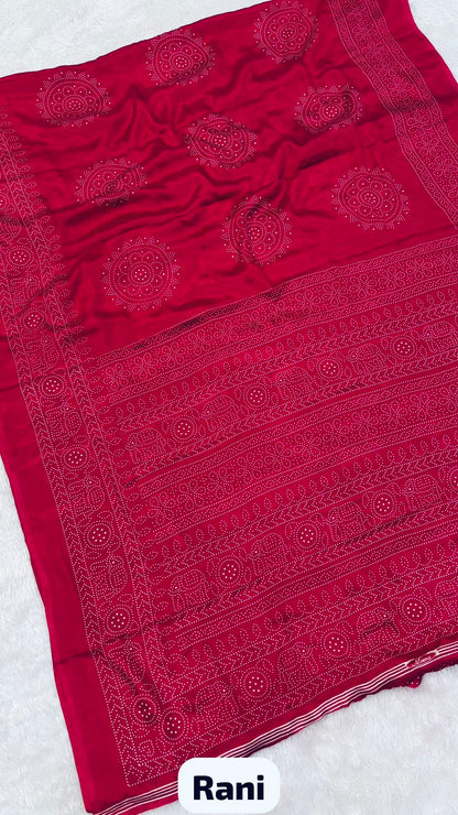 Airawat Kutchi Bandhani Saree