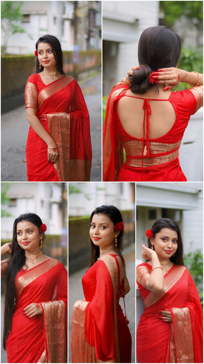 Royal Banarasi Plain Kanjivaram Saree