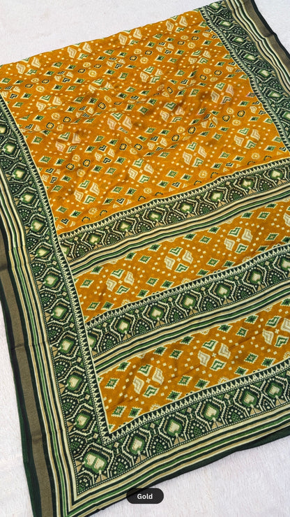 Ikkat Patola X Mul Cotten Saree