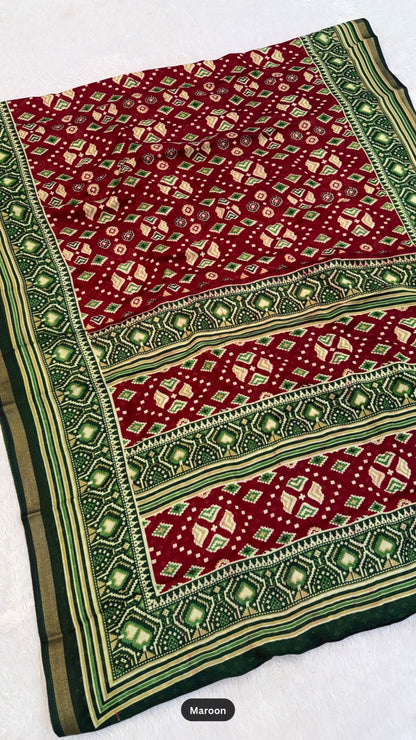 Ikkat Patola X Mul Cotten Saree
