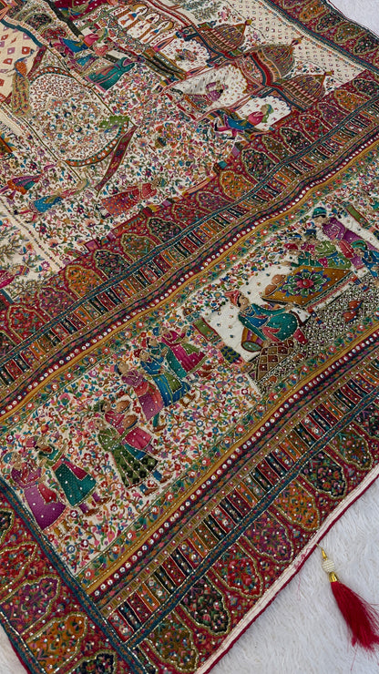 Pure Kalamkari Real Handwork Saree (6)