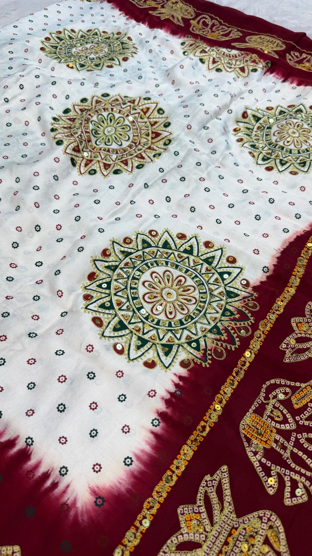 SvarṇaVastra :- Untouched and Sacred Saree with Sequence Work (Royal Hathi)