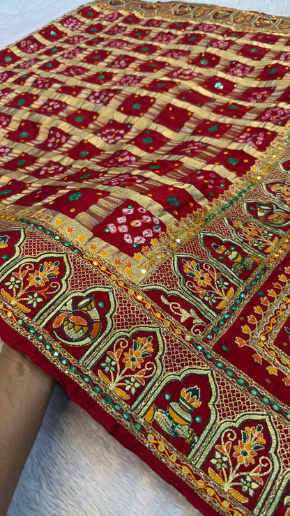 Traditional Gharchola Saree - 4044