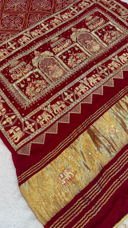Traditional Gharchola Saree - 3026