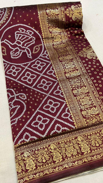 Lakhanavi Bandhani Saree