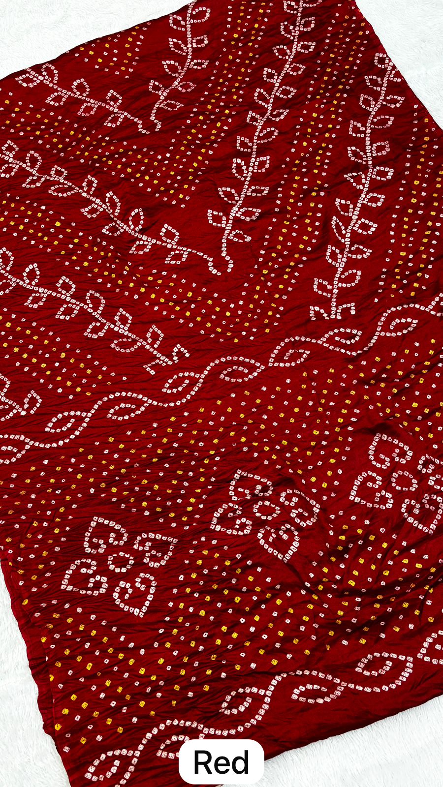 Kutchi Bandhani Saree (Amba-Dal Crush)