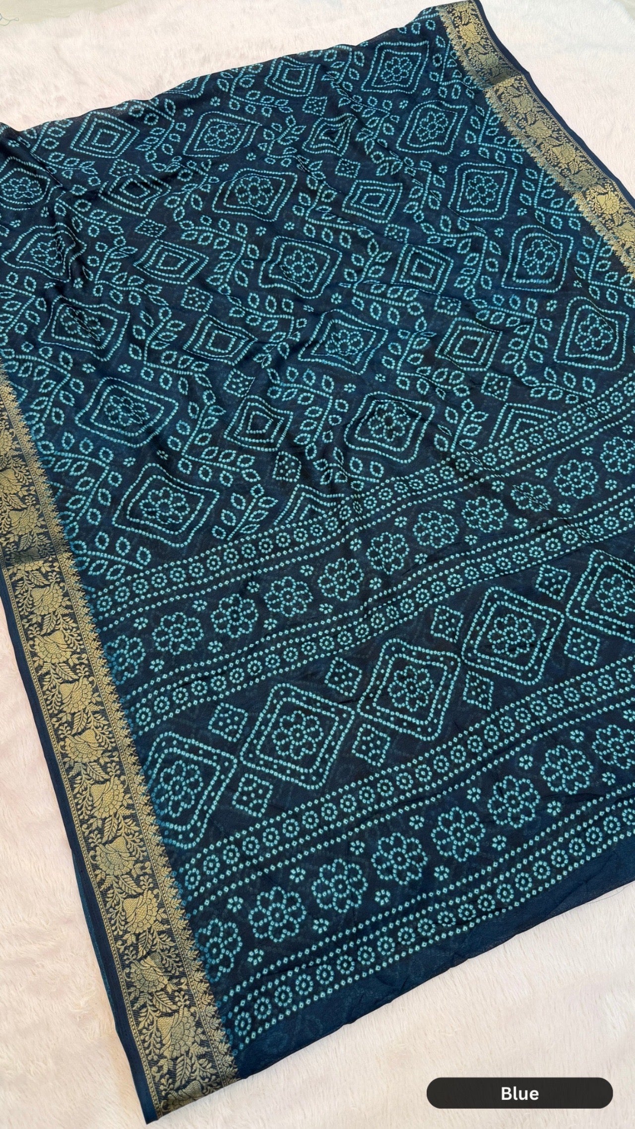 Chiffon Bandhani Saree - Perfect Festive pick !!