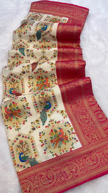 Pure Banarasee Rajawadi Silk Saree