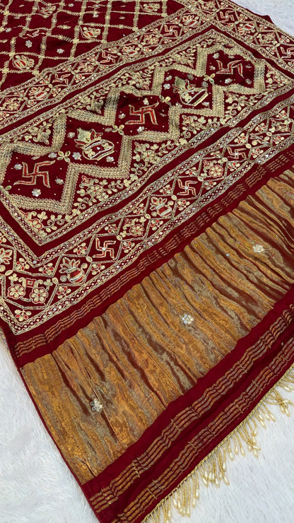 Gharchola Saree (Swastik X Kumbh)