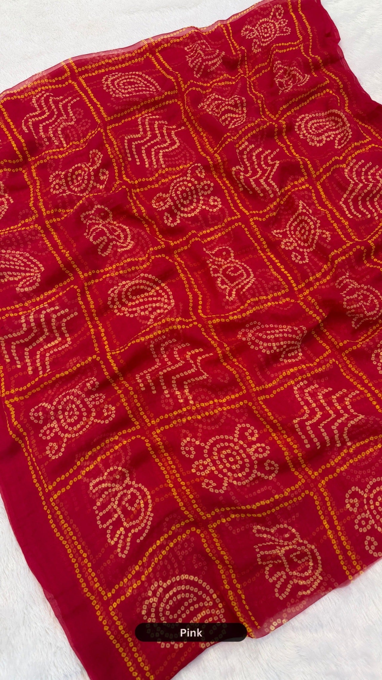 Pure Chiffon Saree (Gharchola)