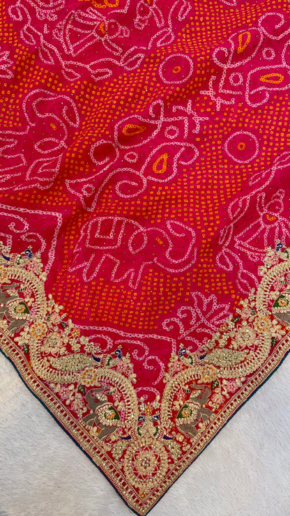 Premium Rajasthani Gharchola Bandhani Saree