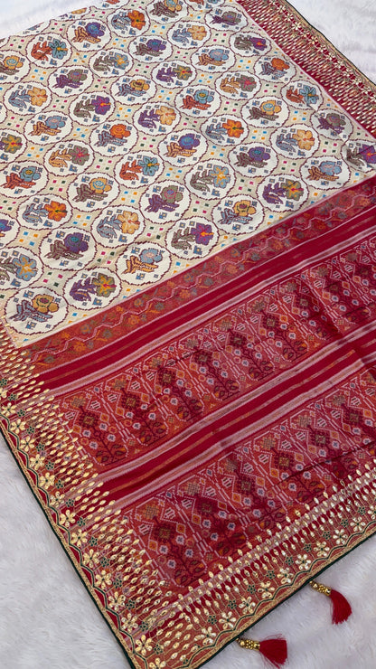 Tradition Patola Saree with Heavy Border