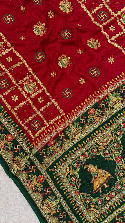 Kutchi Gharchola Saree (Kumbh)