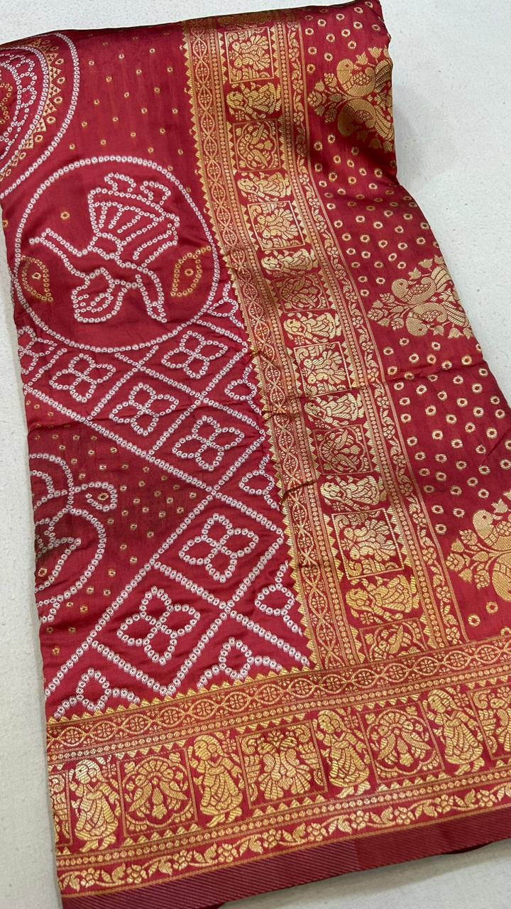 Lakhanavi Bandhani Saree