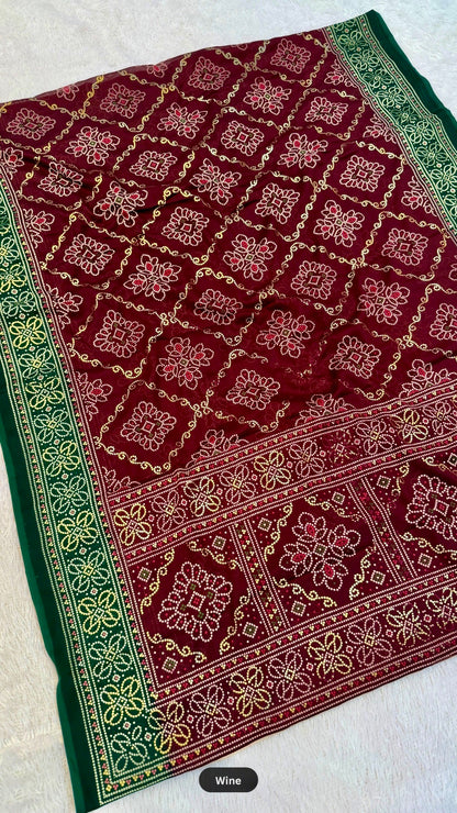 Traditional Bandhej Saree Vol.2
