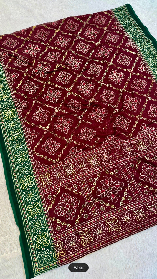 Traditional Bandhej Saree Vol.2