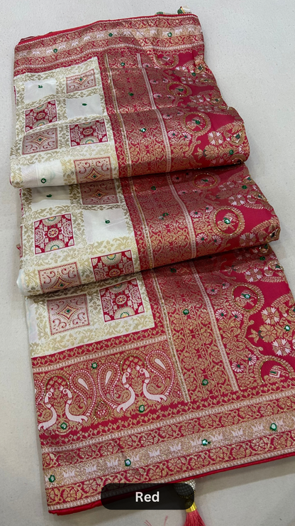 Soft Silk Handwork Saree